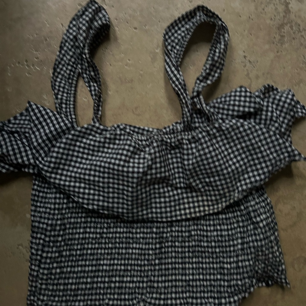 Gingham Checkered Women's Top